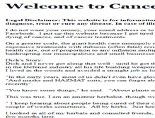 Tablet Screenshot of cancereraser.org